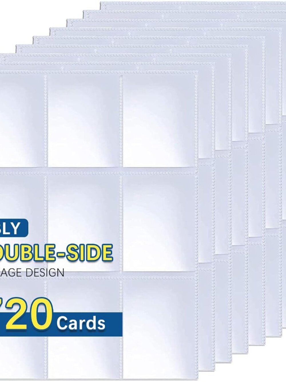 720 Pocket Double Sided Card Sleeves, 9-Pocket, for 3 Ring Binder